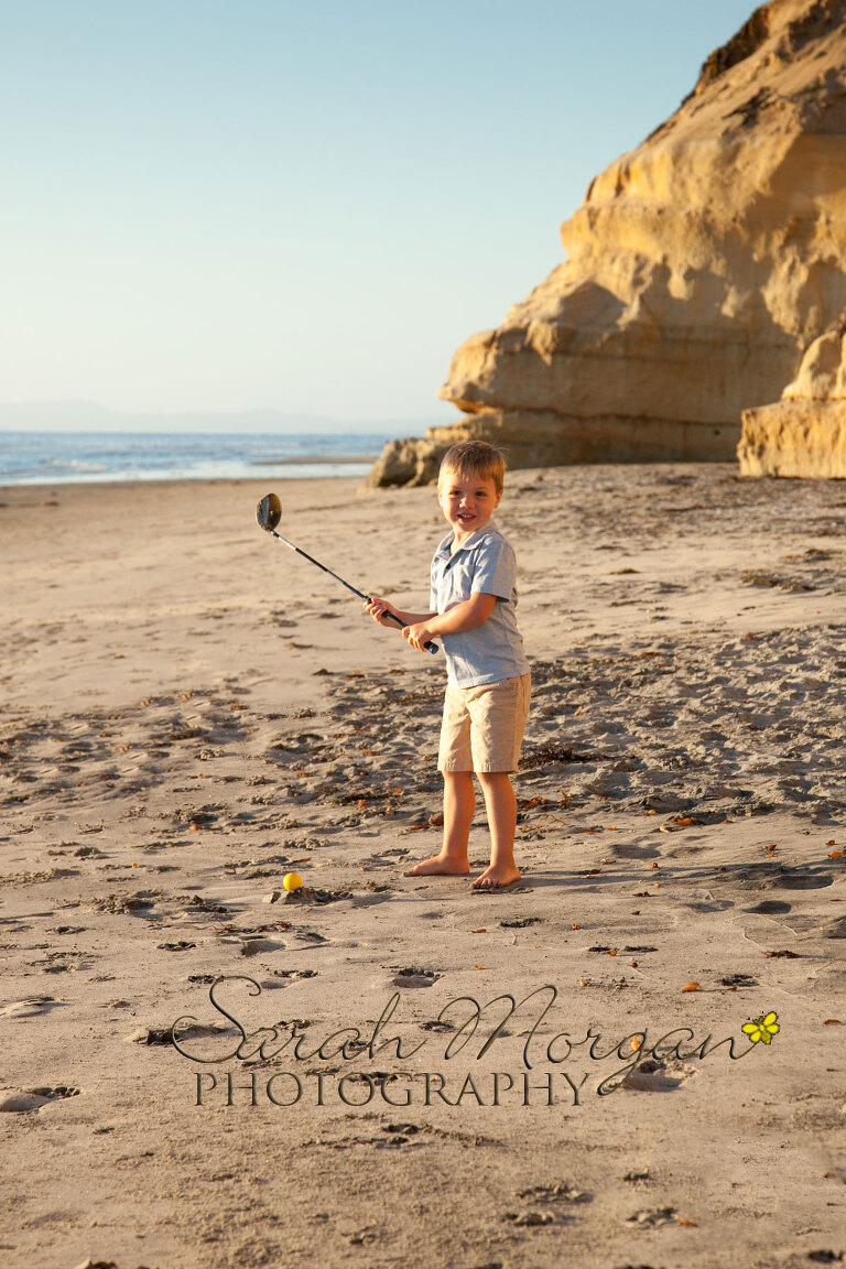 Family fun during beach portraits