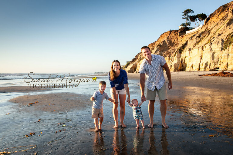 Hoherd Casual family beach portraits in San Diego
