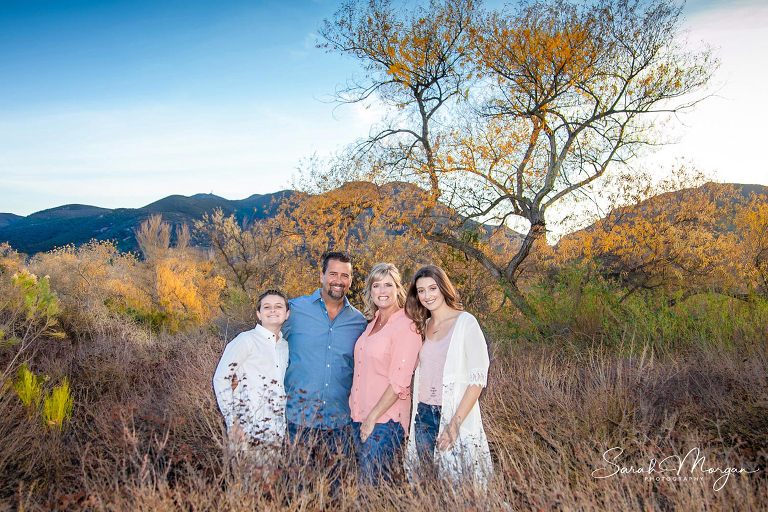 Family portrait in perfect photo shoot location-San Diego