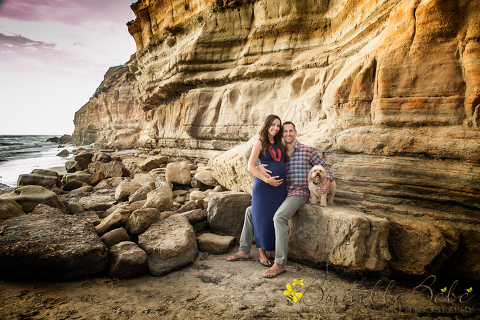 Kristin-Brian-Maternity portrait at Del Mar Beach CA