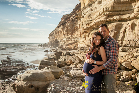 Beautiful new parents Kristin-Brian to be on Del Mar Beach