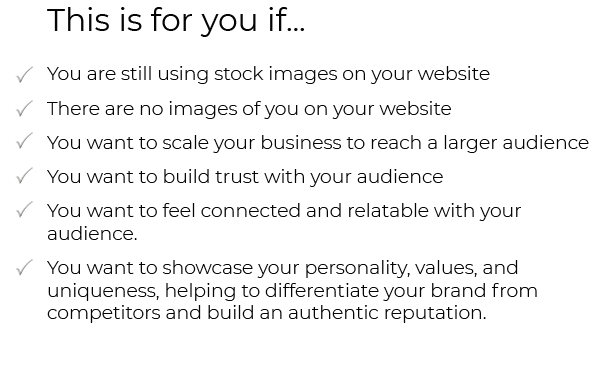 We help you through every step of the process of creating your new brand photos