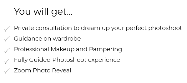 What you get with a beauty portrait session