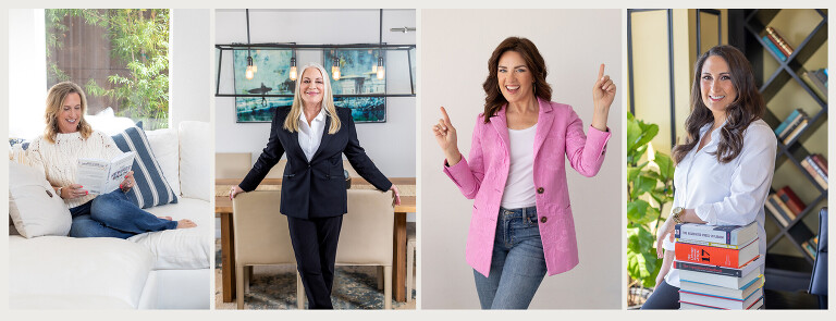 Small gallery of brand images to show the difference between a headshot and brand photos